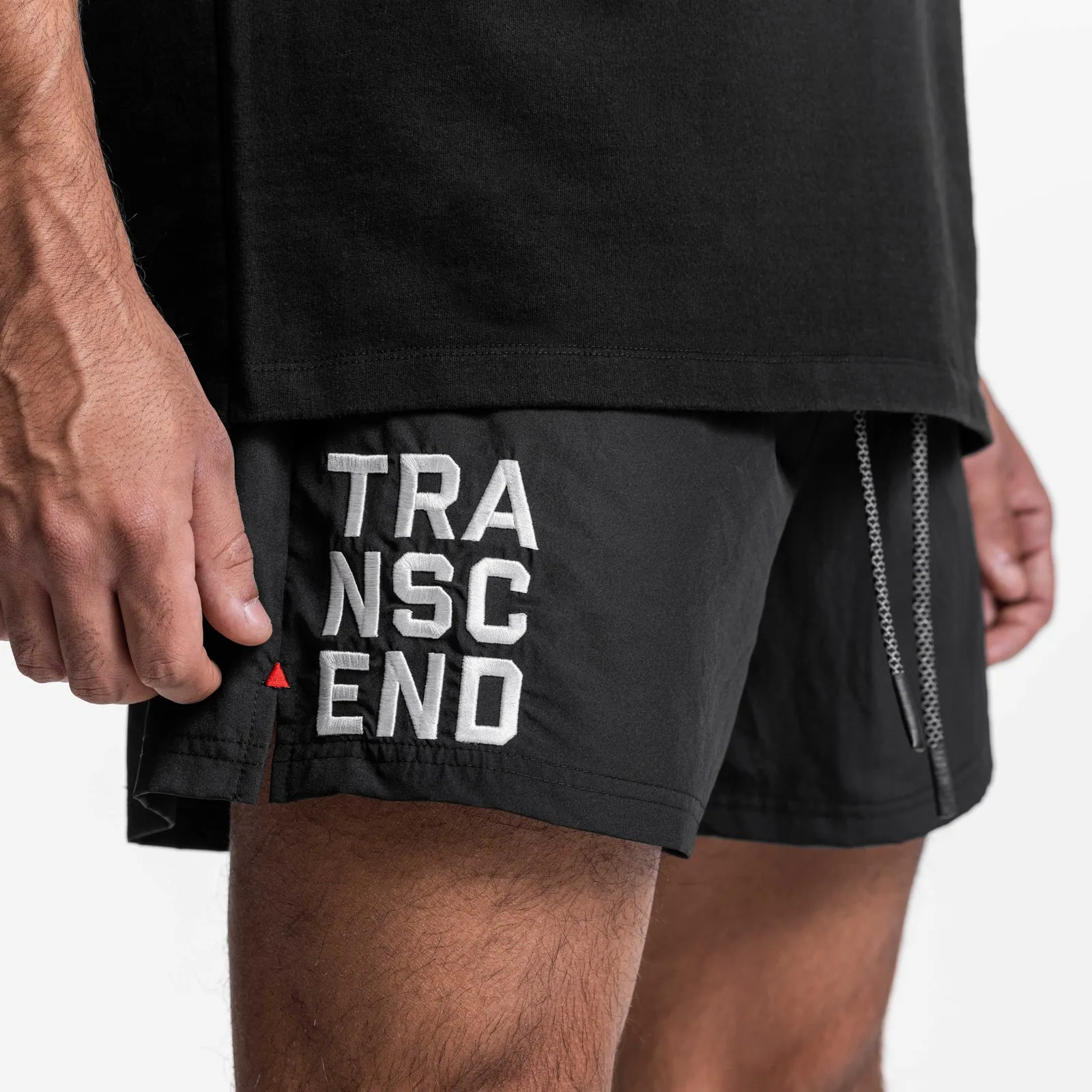 0601. Vintage 5" Training Short - Black "Transcend"
