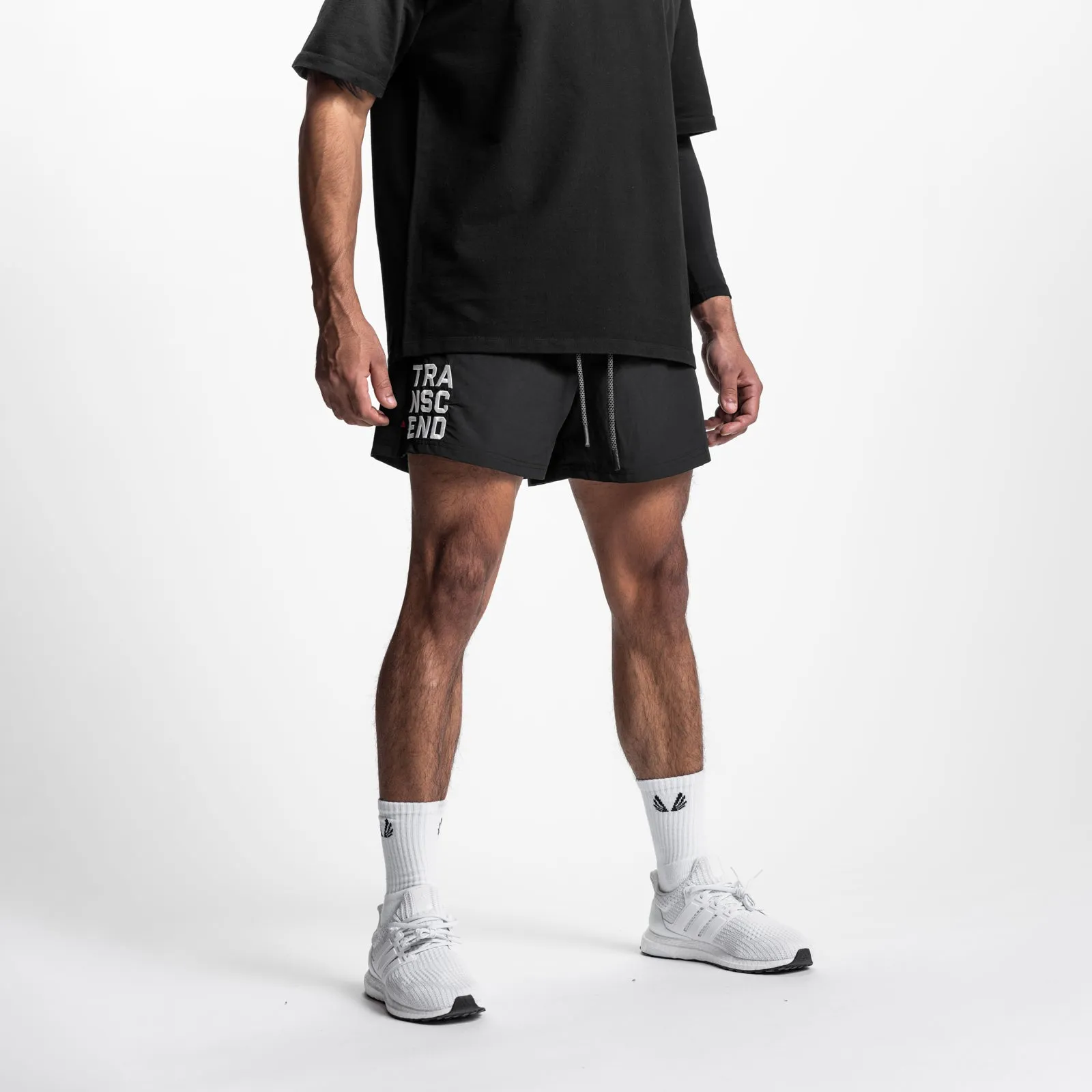 0601. Vintage 5" Training Short - Black "Transcend"