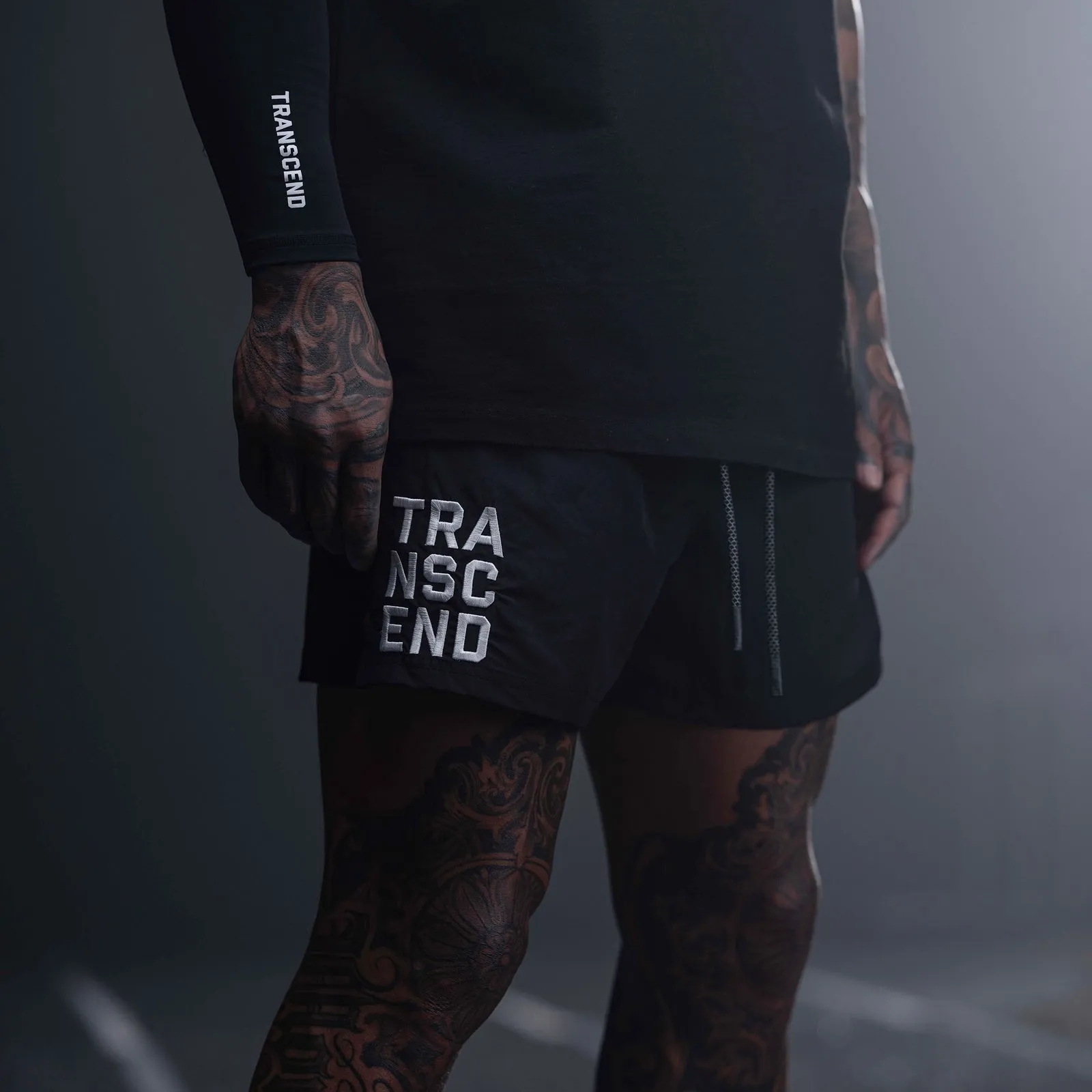 0601. Vintage 5" Training Short - Black "Transcend"