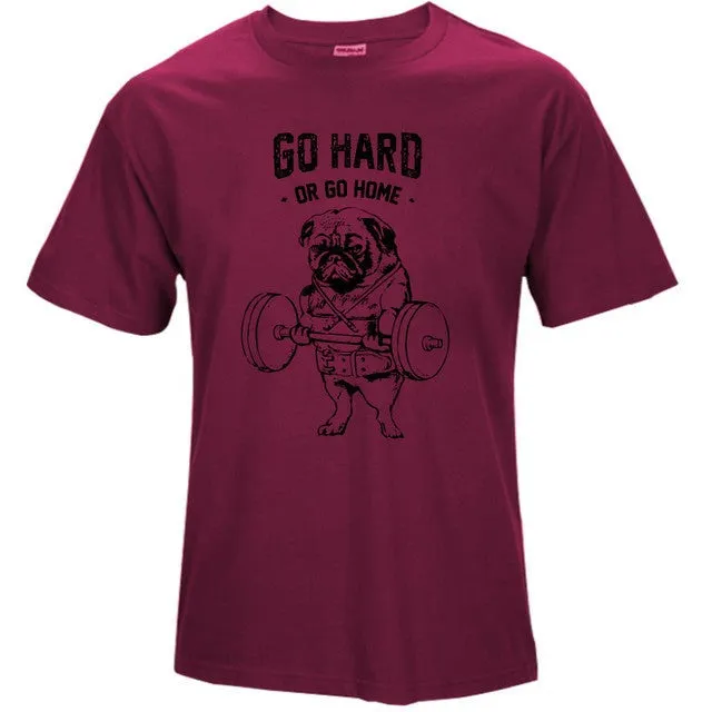 100% cotton Go hard or Go Home / Pug Life Men's t-shirt (various designs)