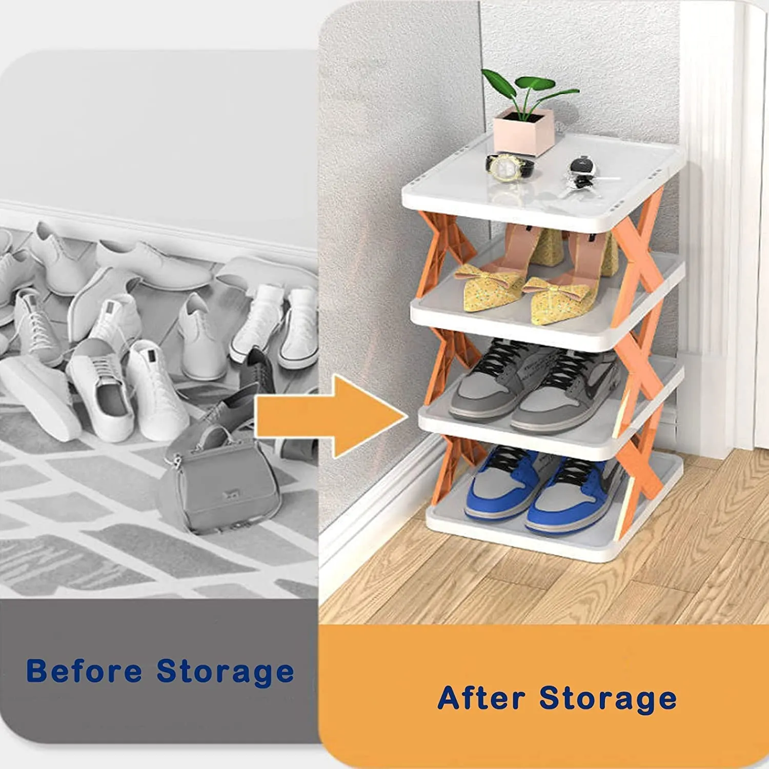 5-Tier Shoe Rack for Small Spaces & Easy Assembly