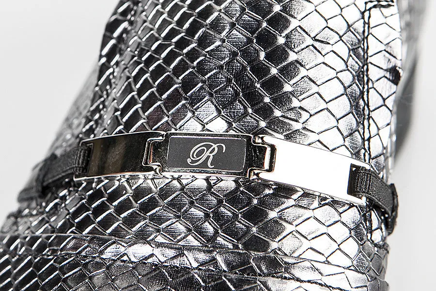 6105 Rina's Couture Shoes / Black-Silver