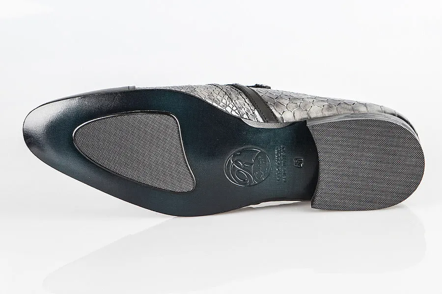 6105 Rina's Couture Shoes / Black-Silver