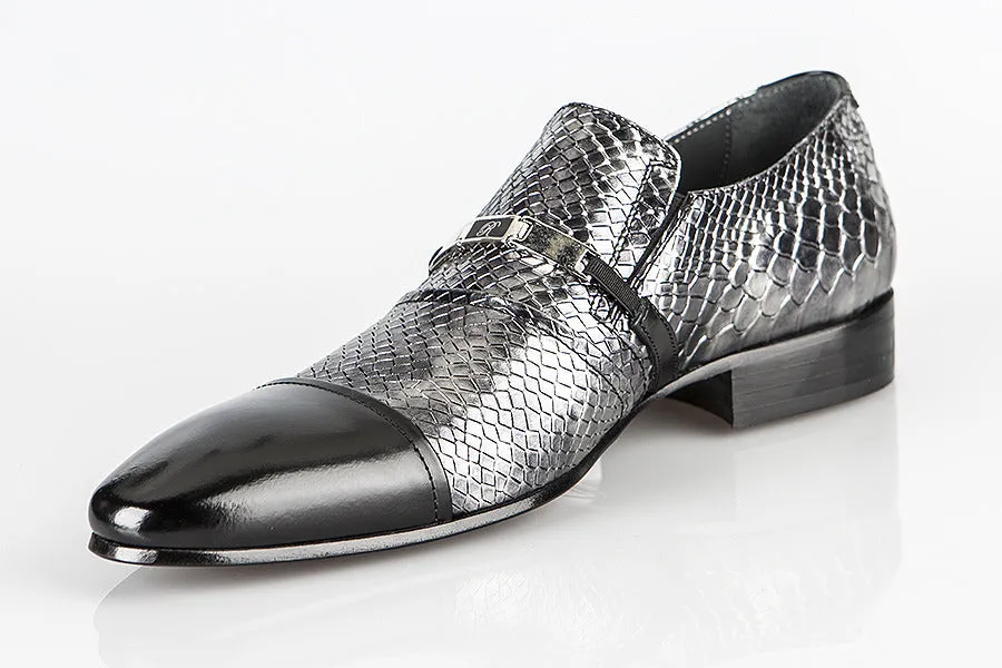 6105 Rina's Couture Shoes / Black-Silver