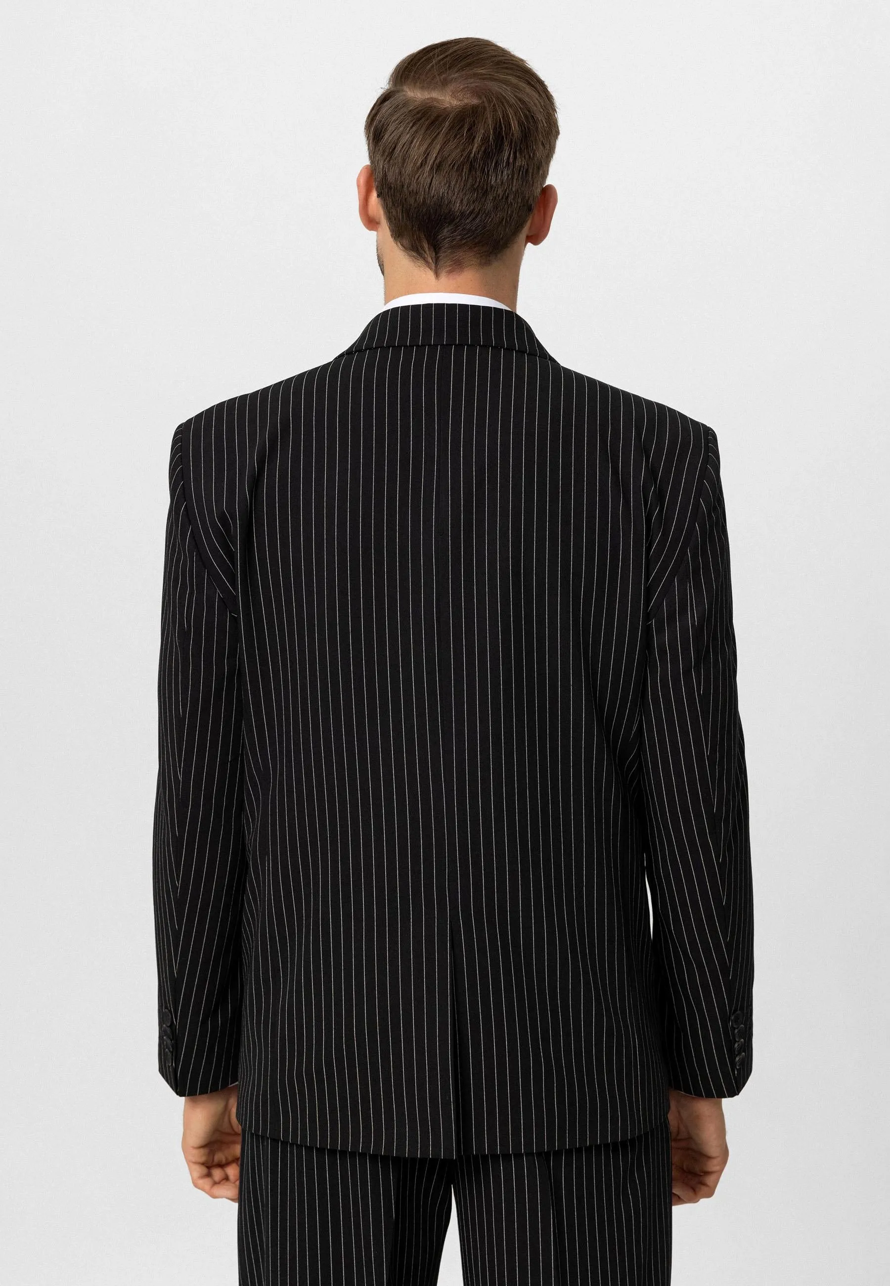 ANT Double-breasted Closure Striped Men's Blazer Jacket - Streatham