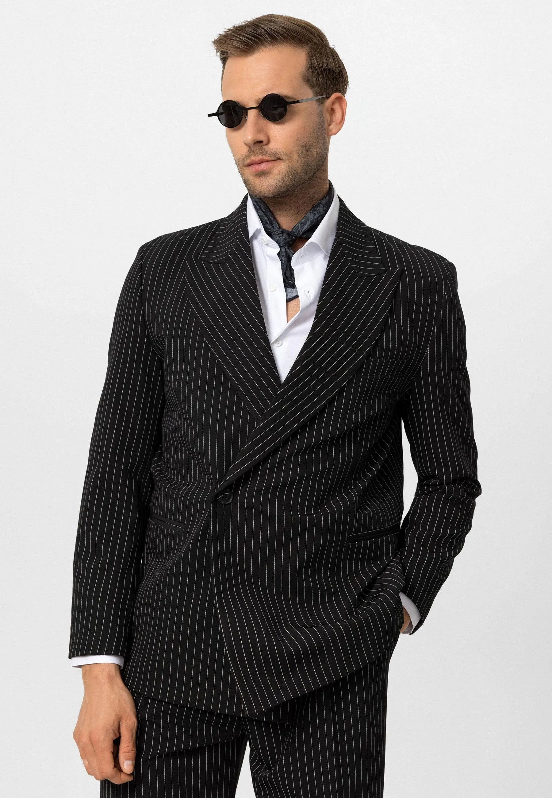 ANT Double-breasted Closure Striped Men's Blazer Jacket - Streatham