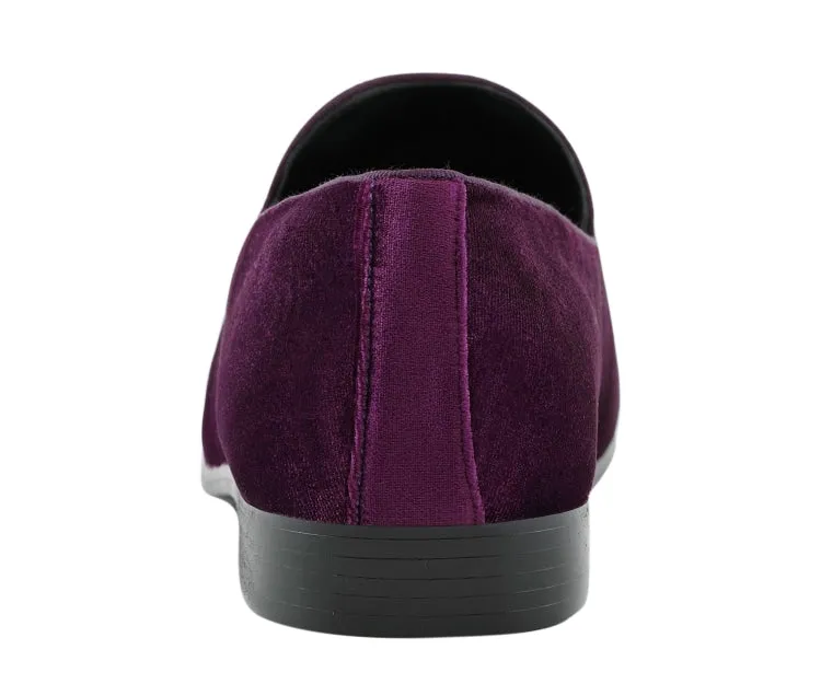 Aries Regal Velvet Loafers Men’s Purple Vegan