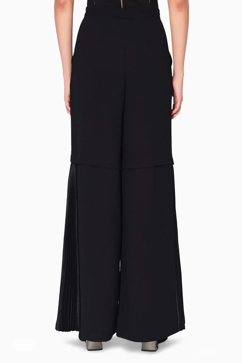 Asuka Pleated Black Pants