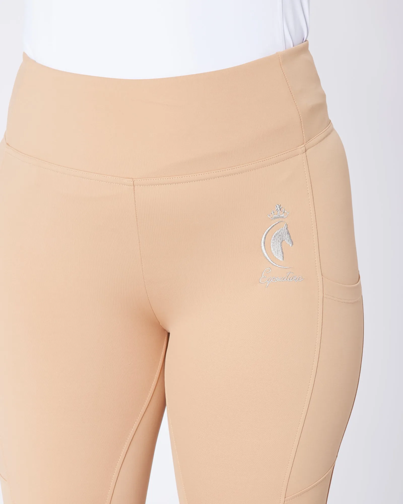 Beige Riding Leggings / Tights - BISCUIT BEIGE No Grip