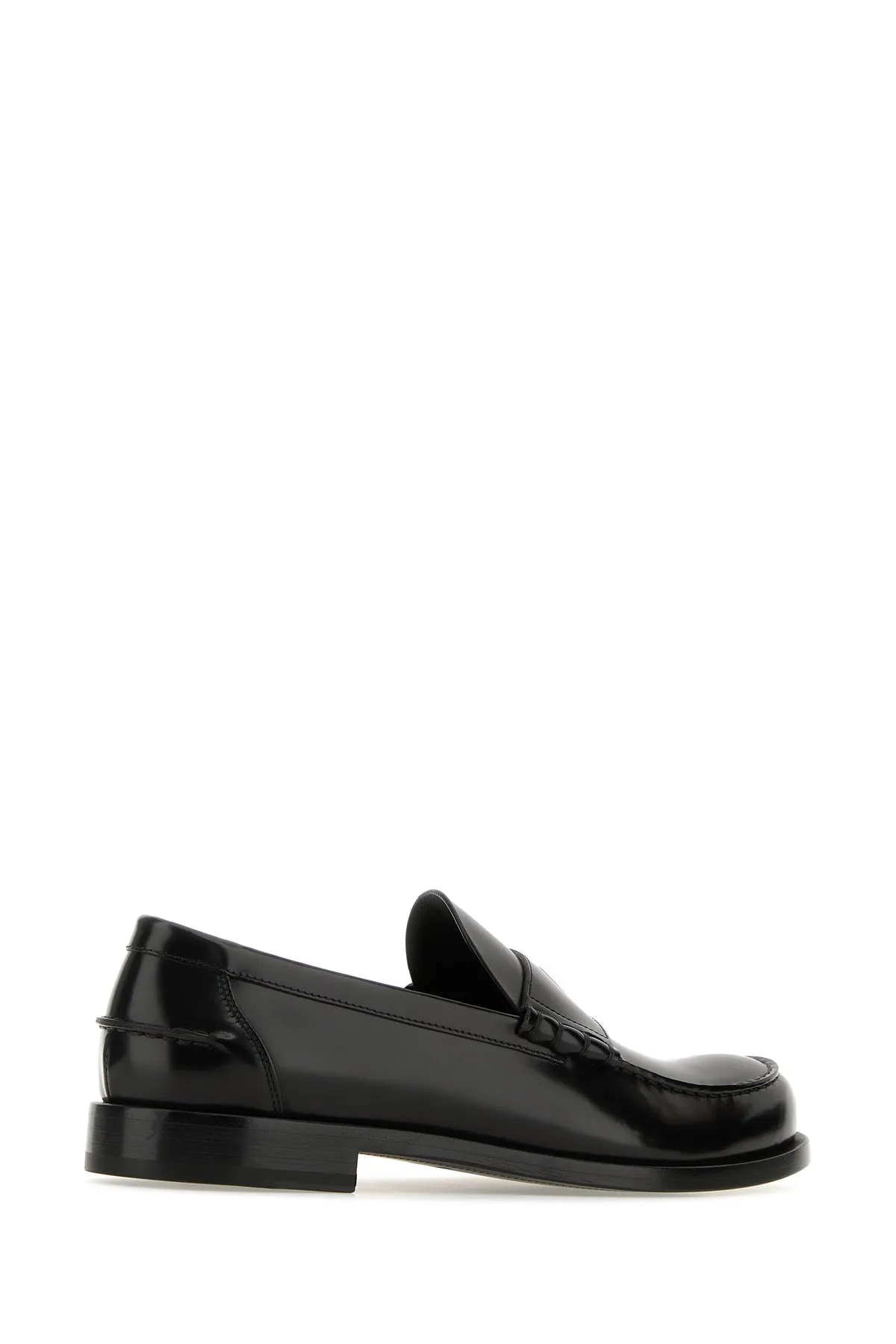 Black leather Mr G loafers