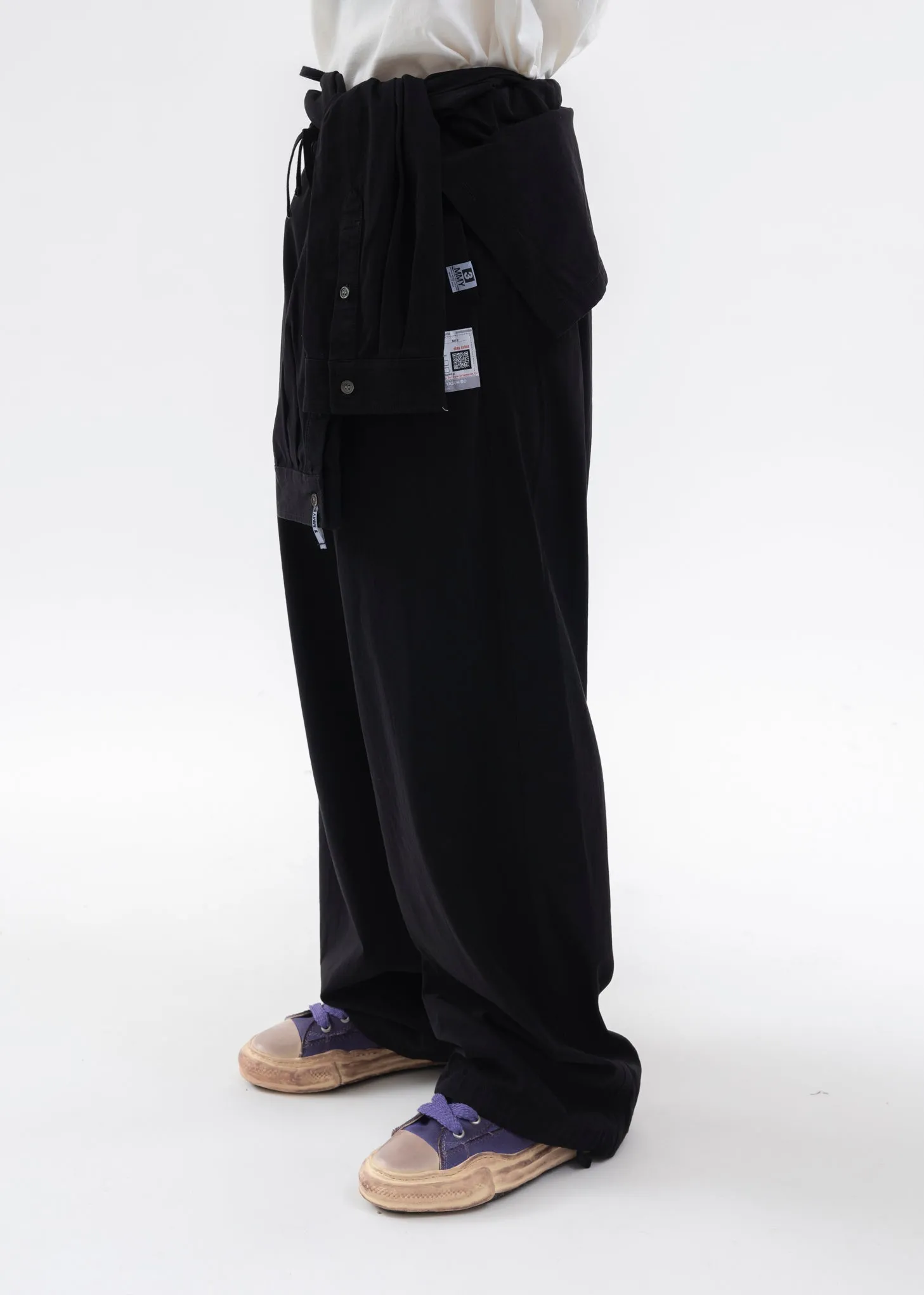 Black Mixed Shirts Easy Trousers