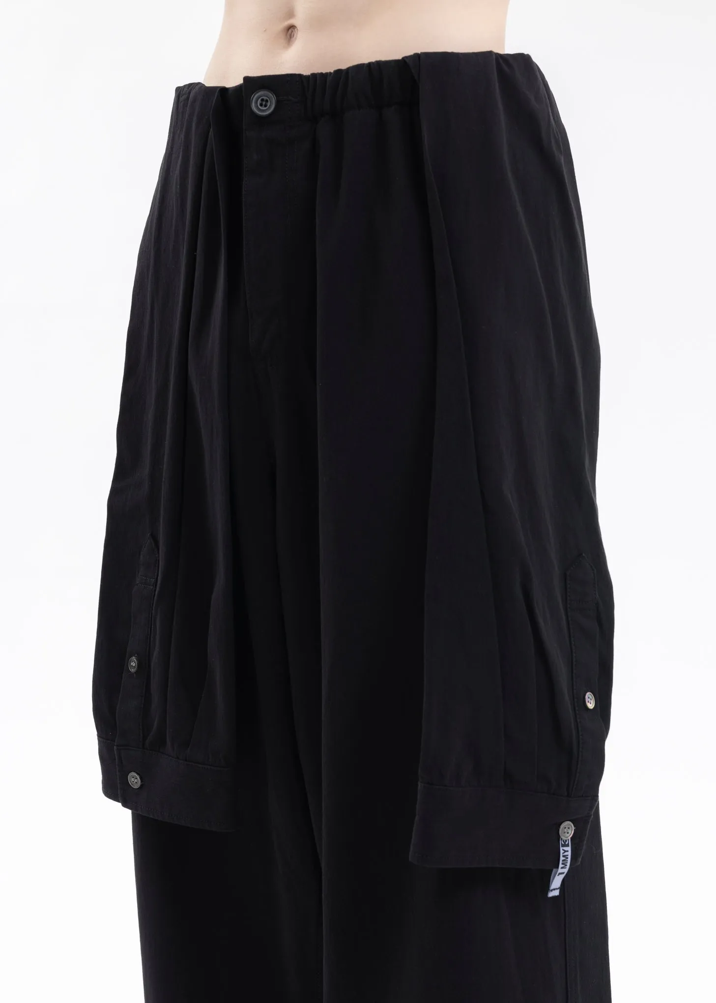 Black Mixed Shirts Easy Trousers