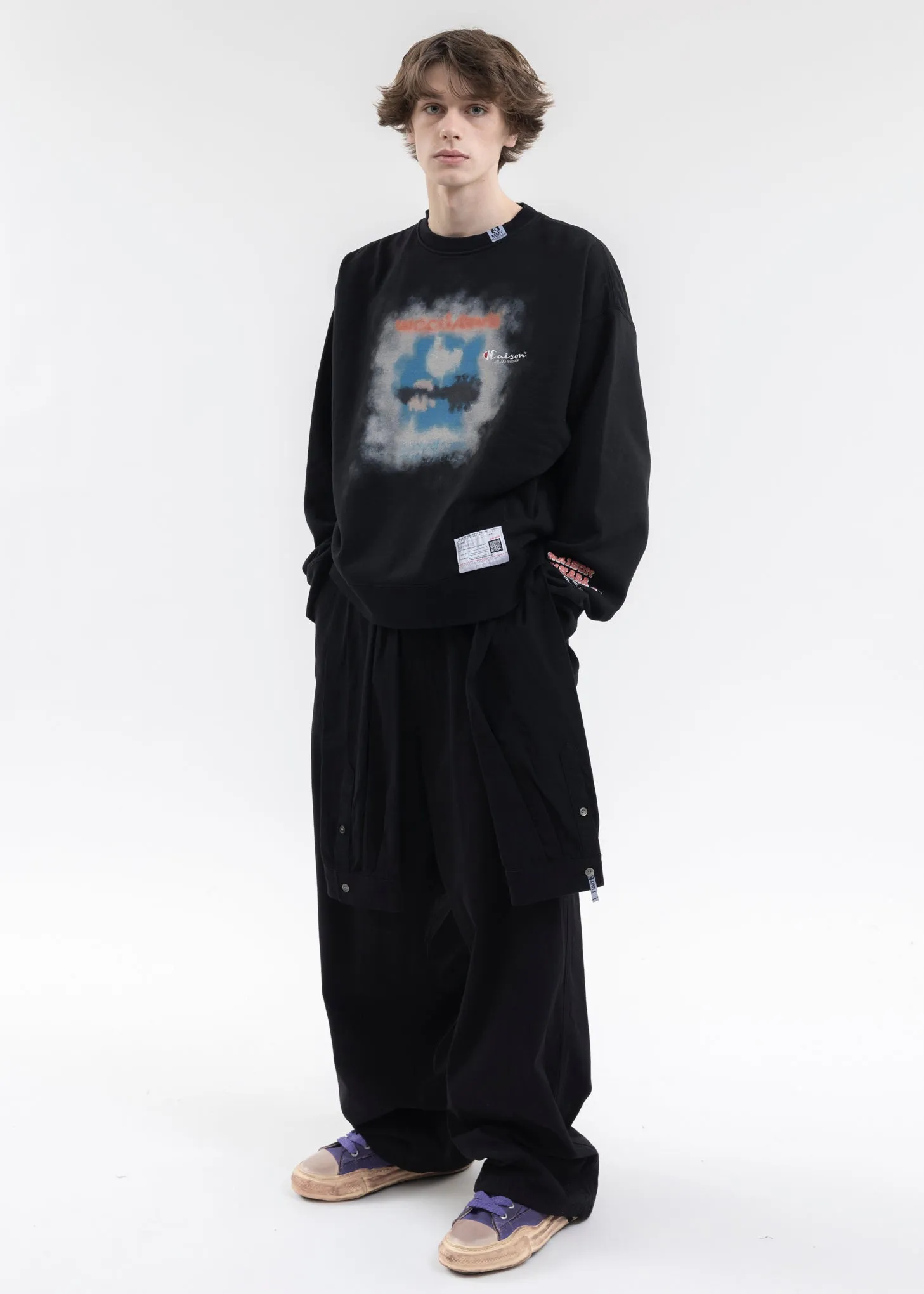 Black Mixed Shirts Easy Trousers
