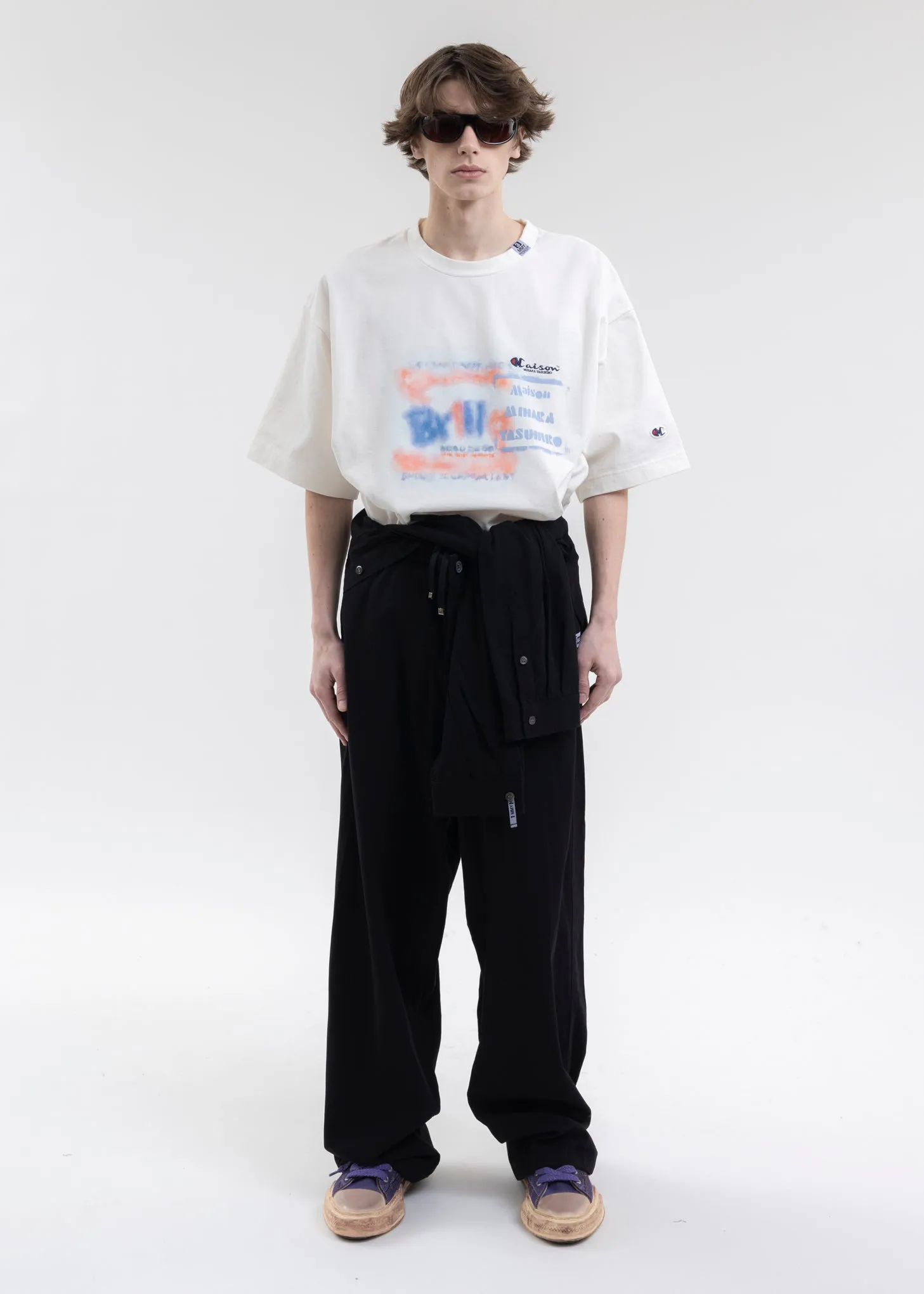 Black Mixed Shirts Easy Trousers