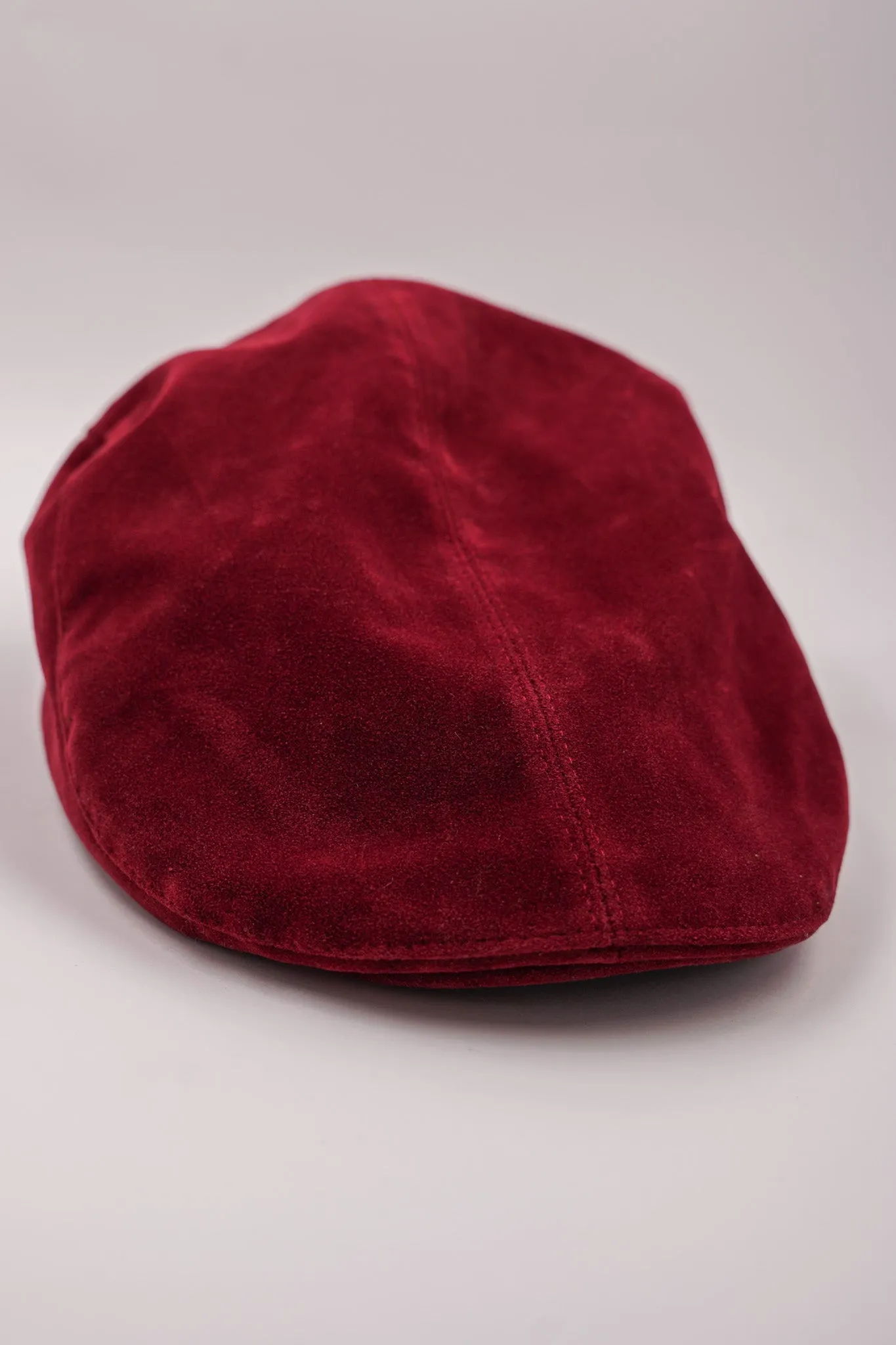 Burgundy Peaky Cap
