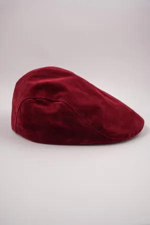 Burgundy Peaky Cap