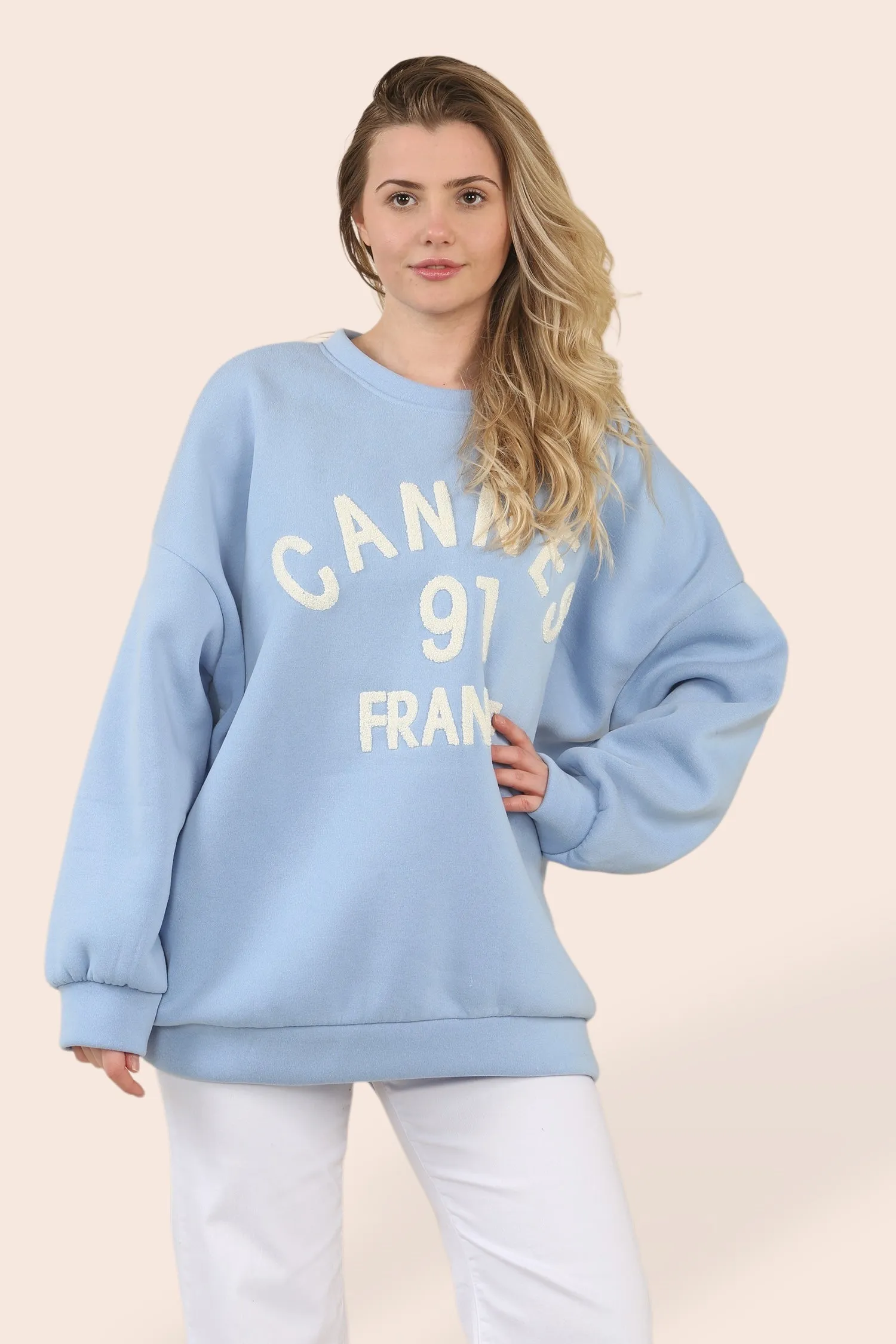 Cannes Oversized Cotton Sweatshirt Top