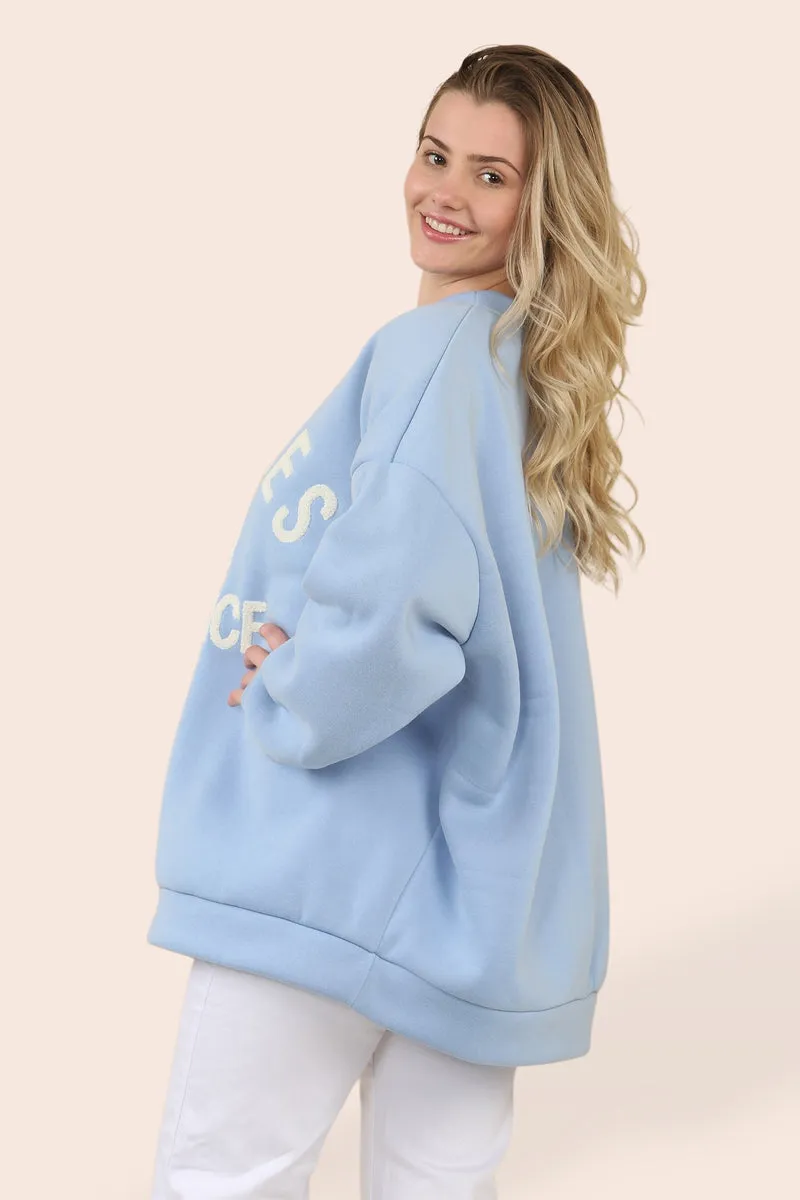 Cannes Oversized Cotton Sweatshirt Top