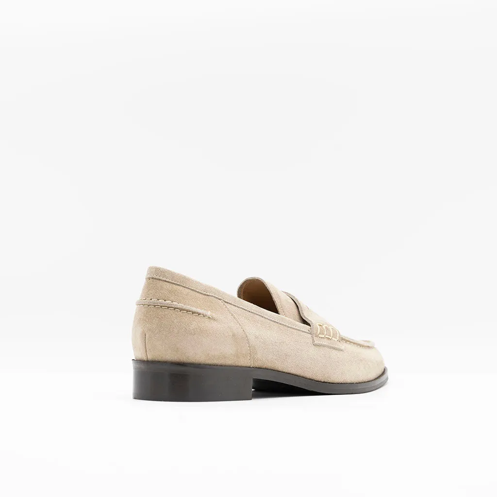 Classic Penny Loafers in Beige