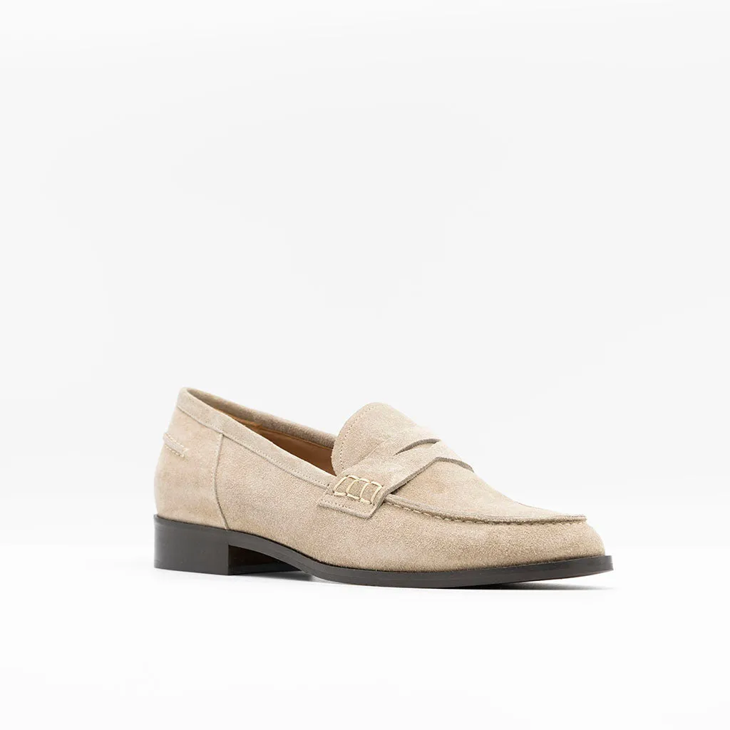Classic Penny Loafers in Beige