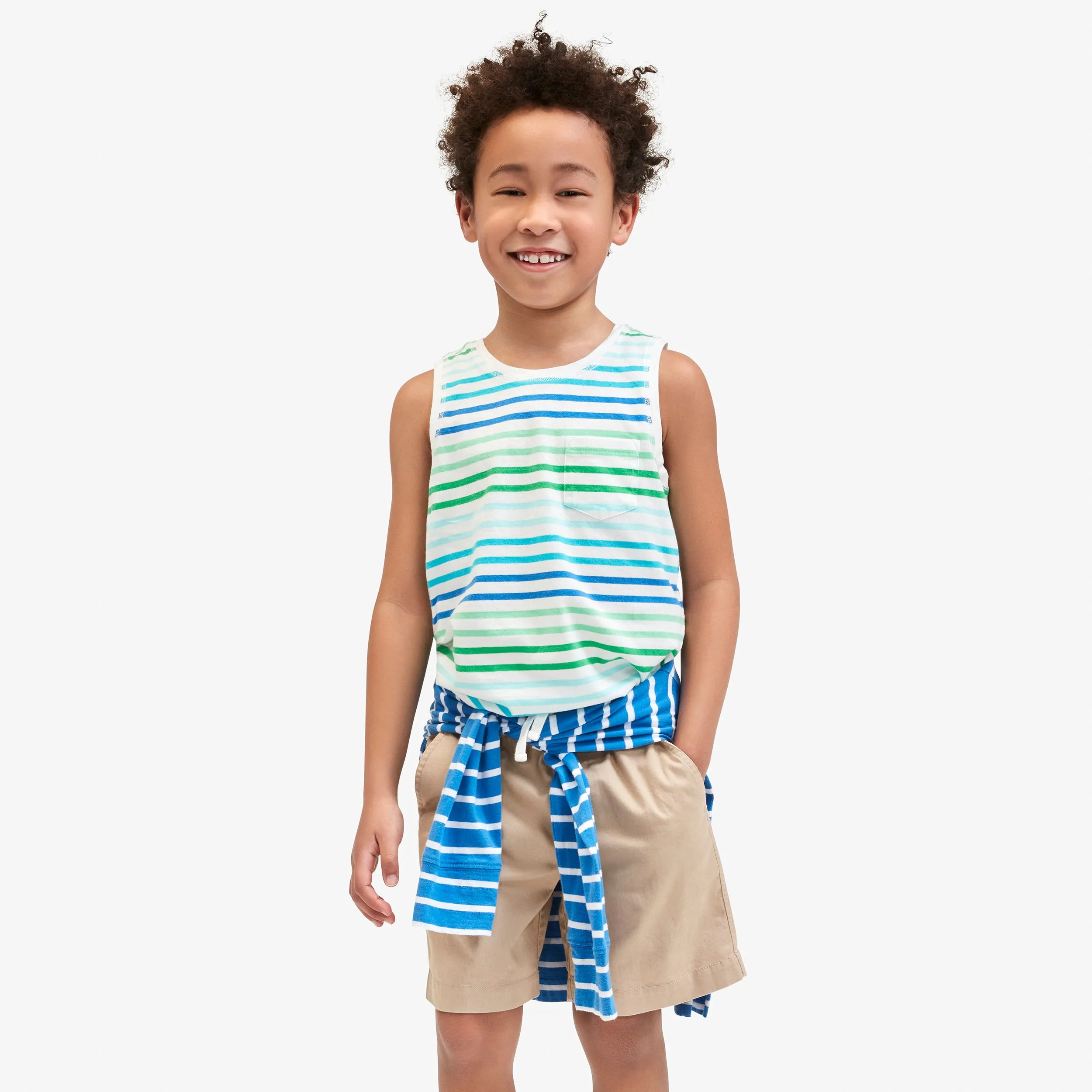 Clearance pocket tank in tonal stripes