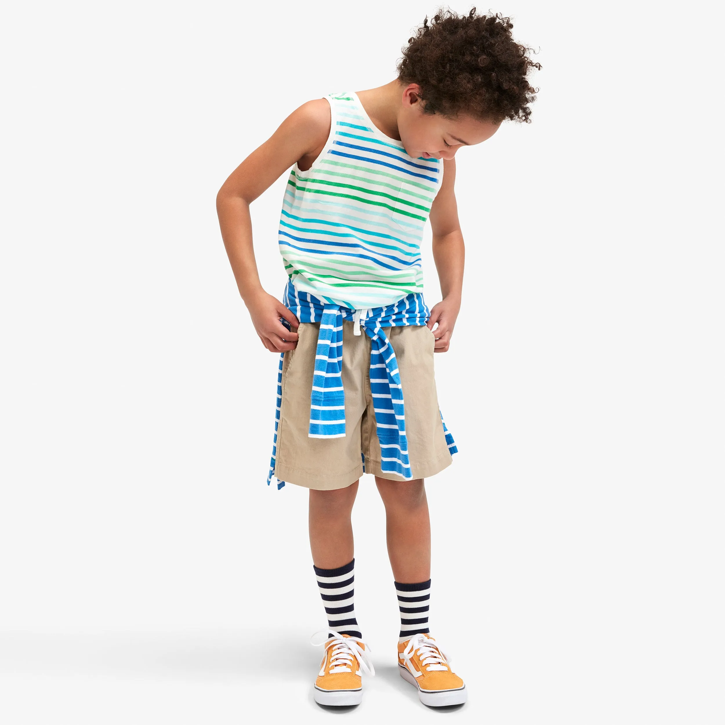 Clearance pocket tank in tonal stripes