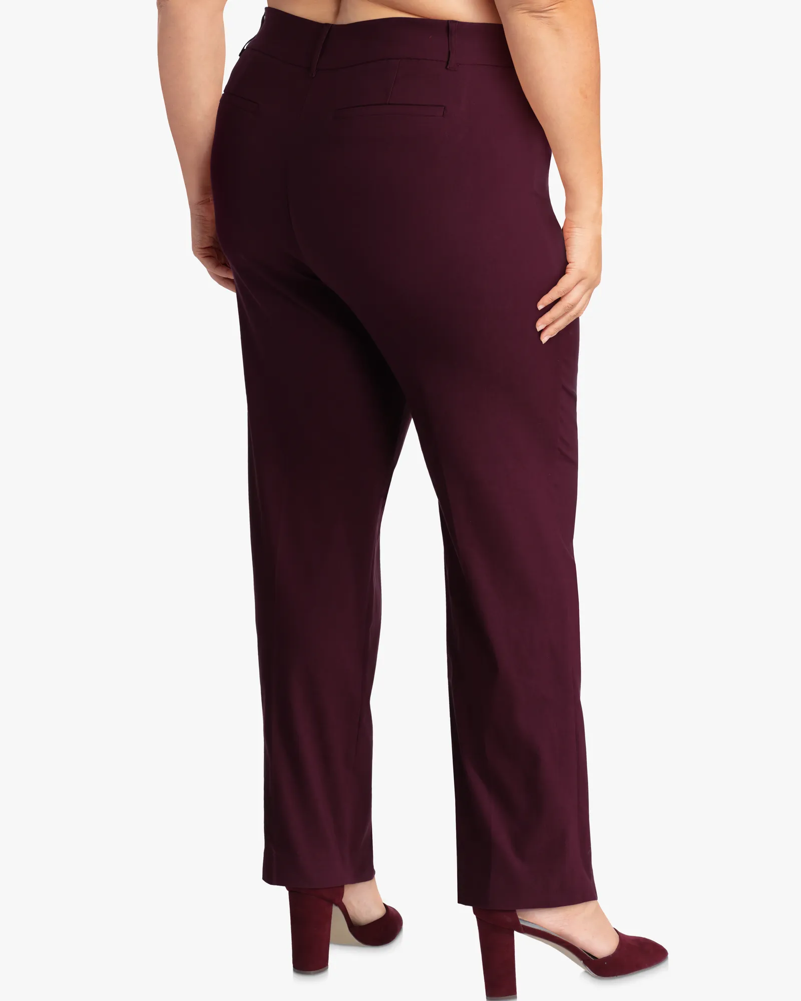 Coventry Straight-Leg Work Trouser | Burgundy