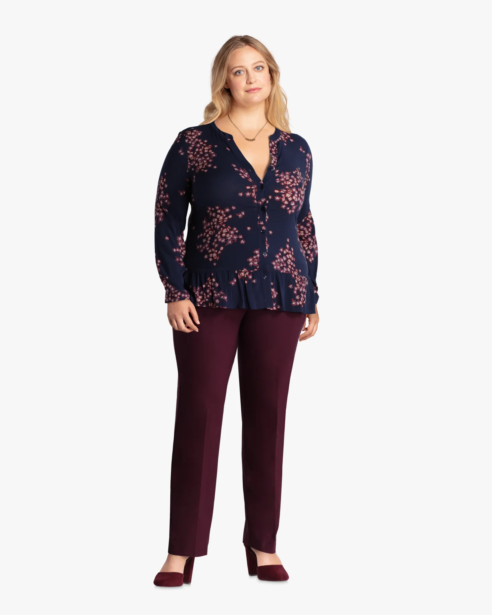 Coventry Straight-Leg Work Trouser | Burgundy
