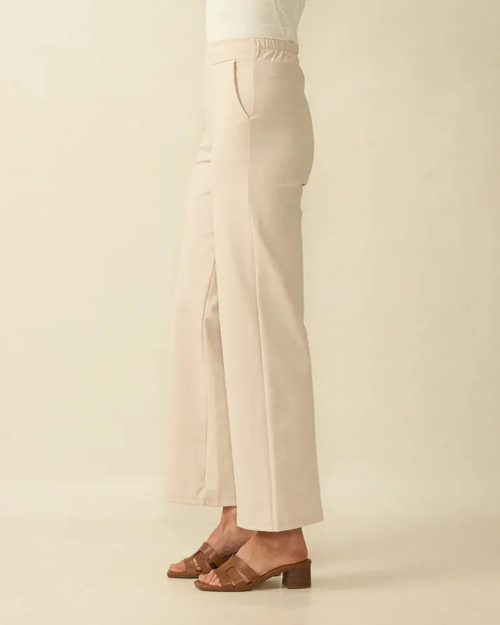Deck Cotton and elastane stretch straight leg trouser