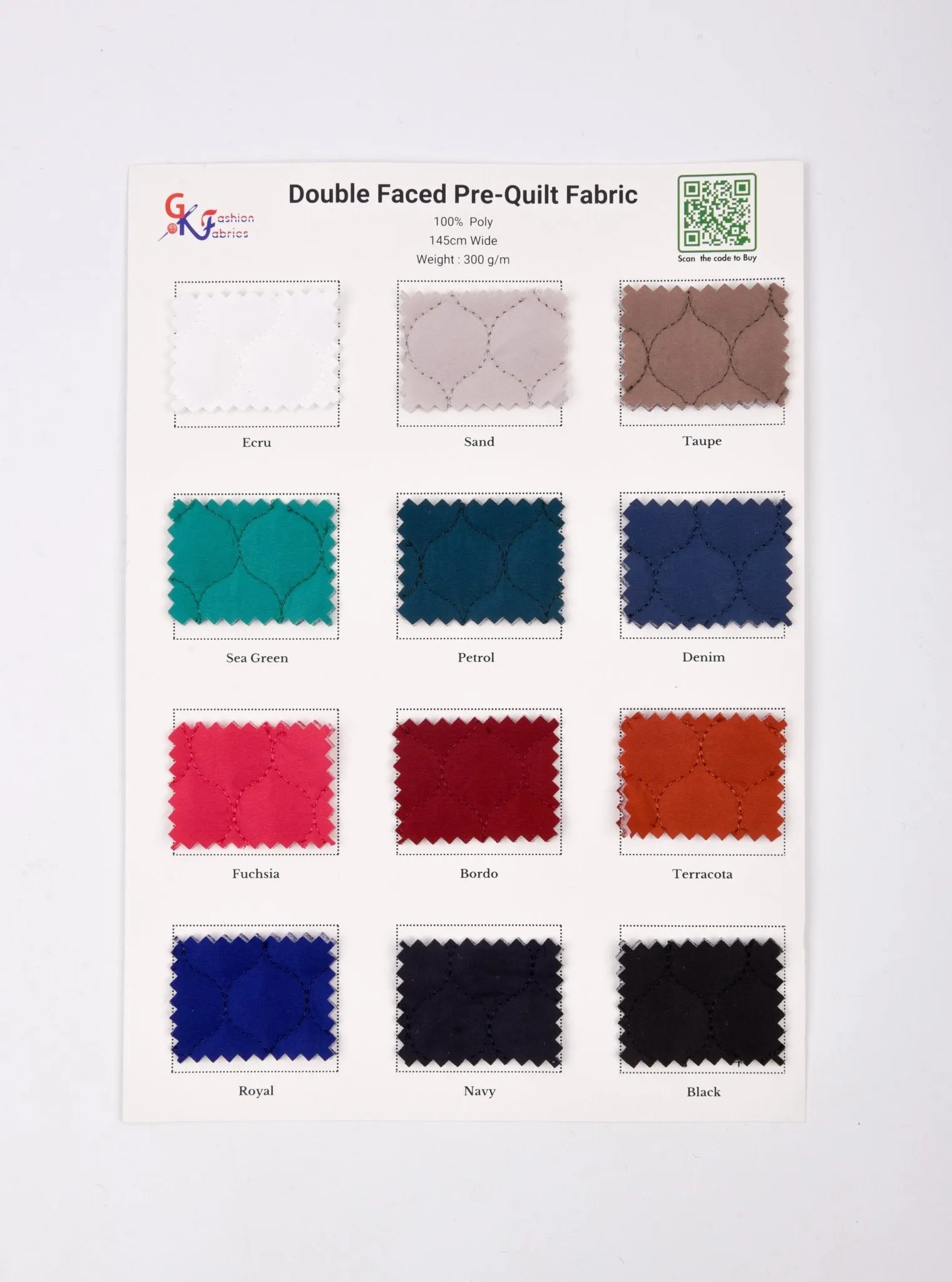 Double Sided Quilted Fabric With Polyester Filling ( Vest, Jackets )