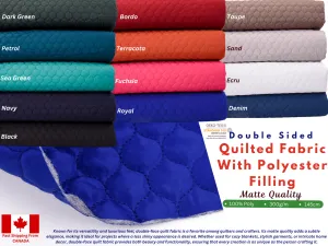 Double Sided Quilted Fabric With Polyester Filling ( Vest, Jackets )