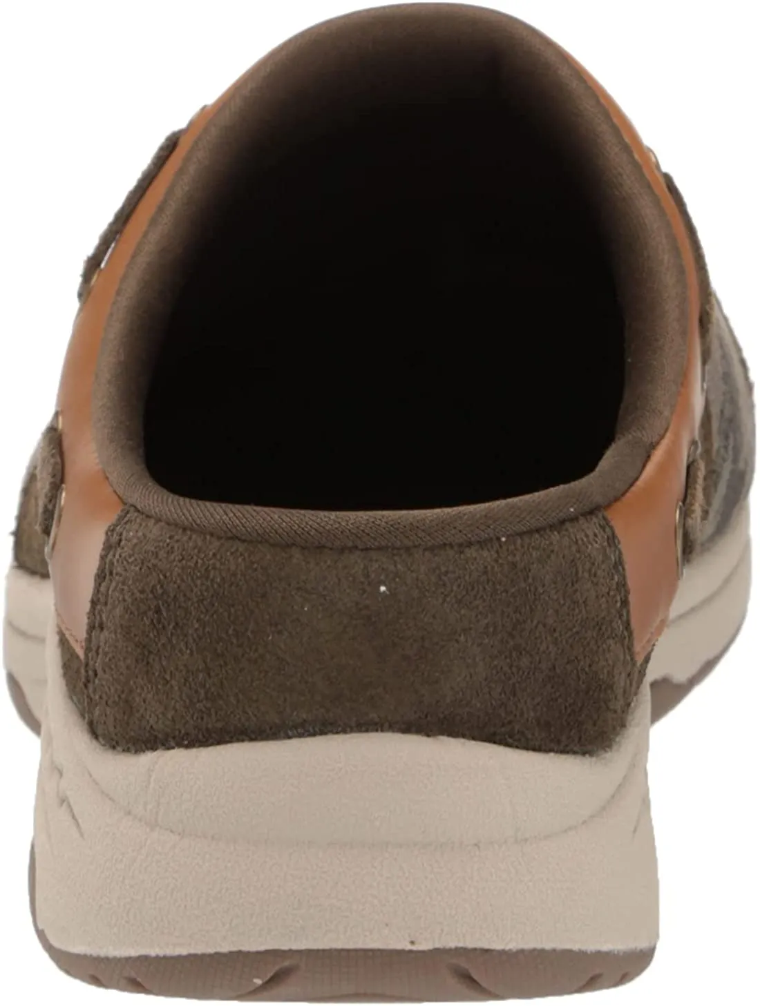 Easy Spirit Travel Time Rounded Toe Flat Heel Slip On Mule Clog Green 300