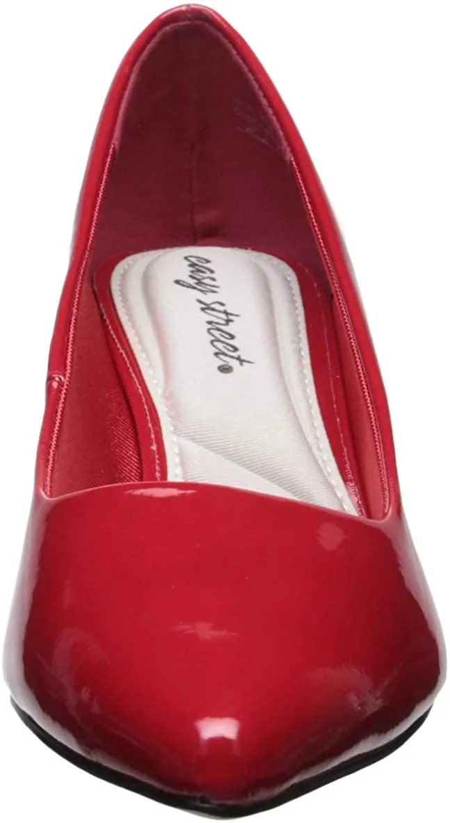Easy Street Women's Pointe Dress Pumps  Color Red Patent Size 6N