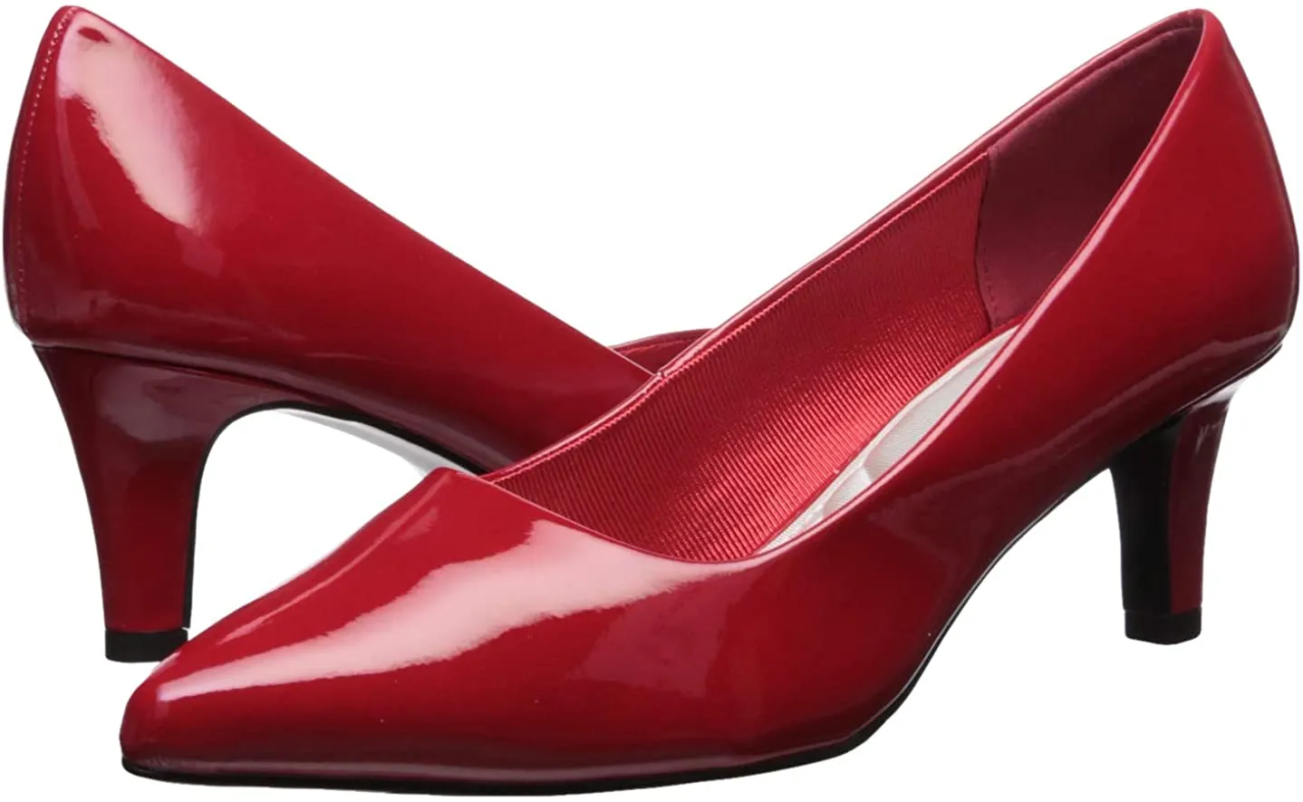 Easy Street Women's Pointe Dress Pumps  Color Red Patent Size 6N