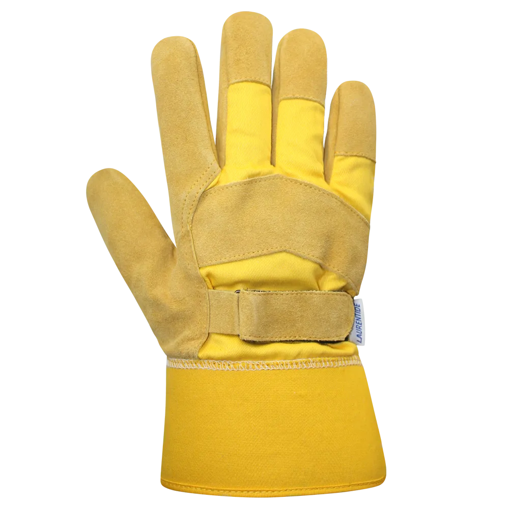 Foam Fleece Insulated Split Leather/Cotton Gloves - 3047