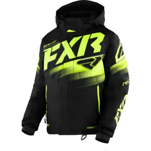 FXR Child Boost Snowmobile Jacket Black/HiVis