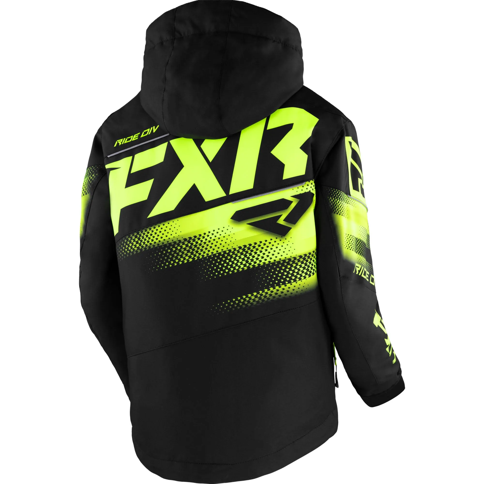 FXR Child Boost Snowmobile Jacket Black/HiVis
