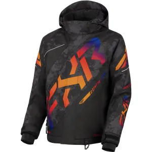 FXR Youth CX Snowmobile Jacket Black Camo/Anodized Orange