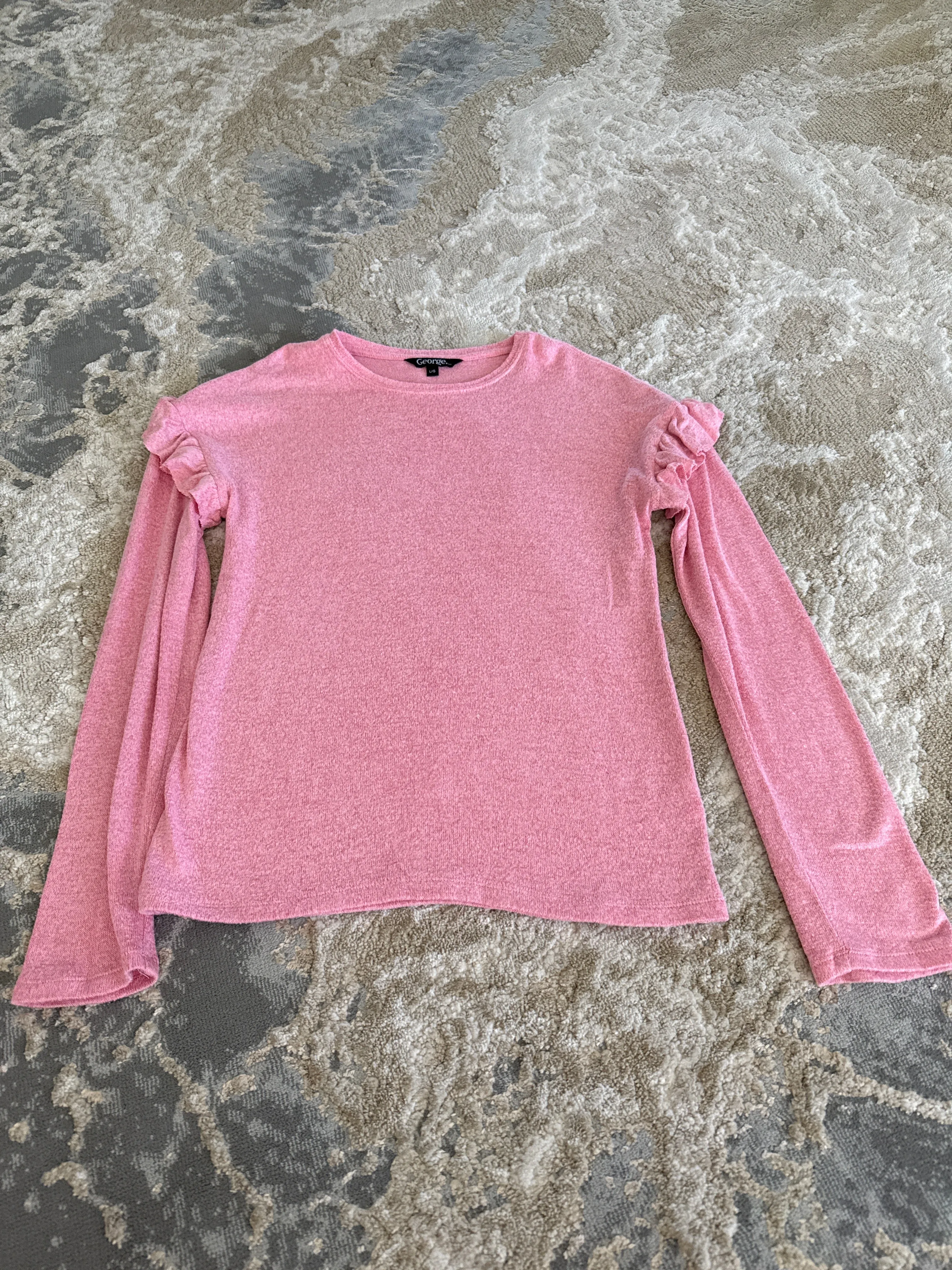 George size L pink soft light sweater, Kids 12 & 14 (large)