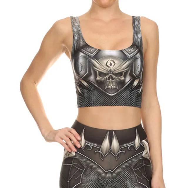 Gothic Armor Print Fitness Leggings