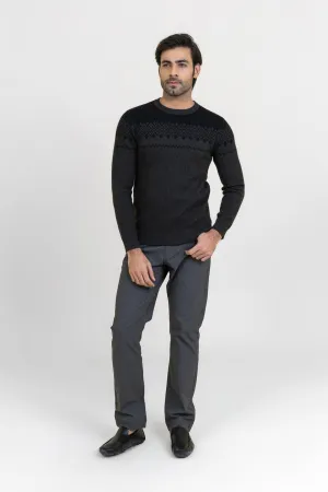 Gray Round Neck Sweater