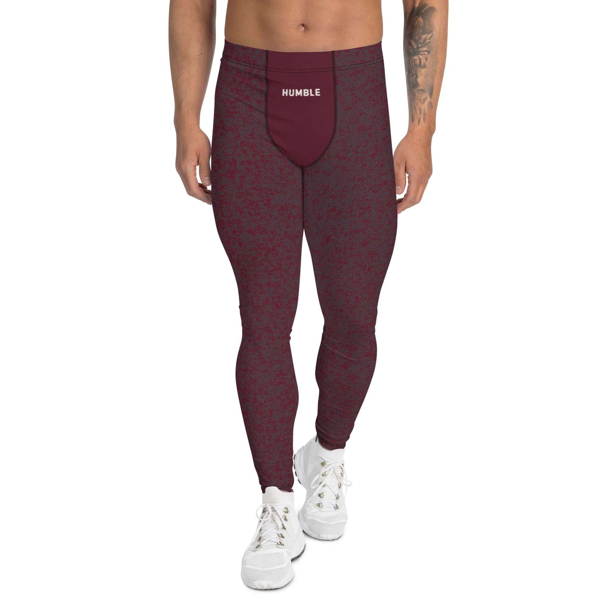 Humble Sportswear™ Men's Pattens Red Performance Leggings