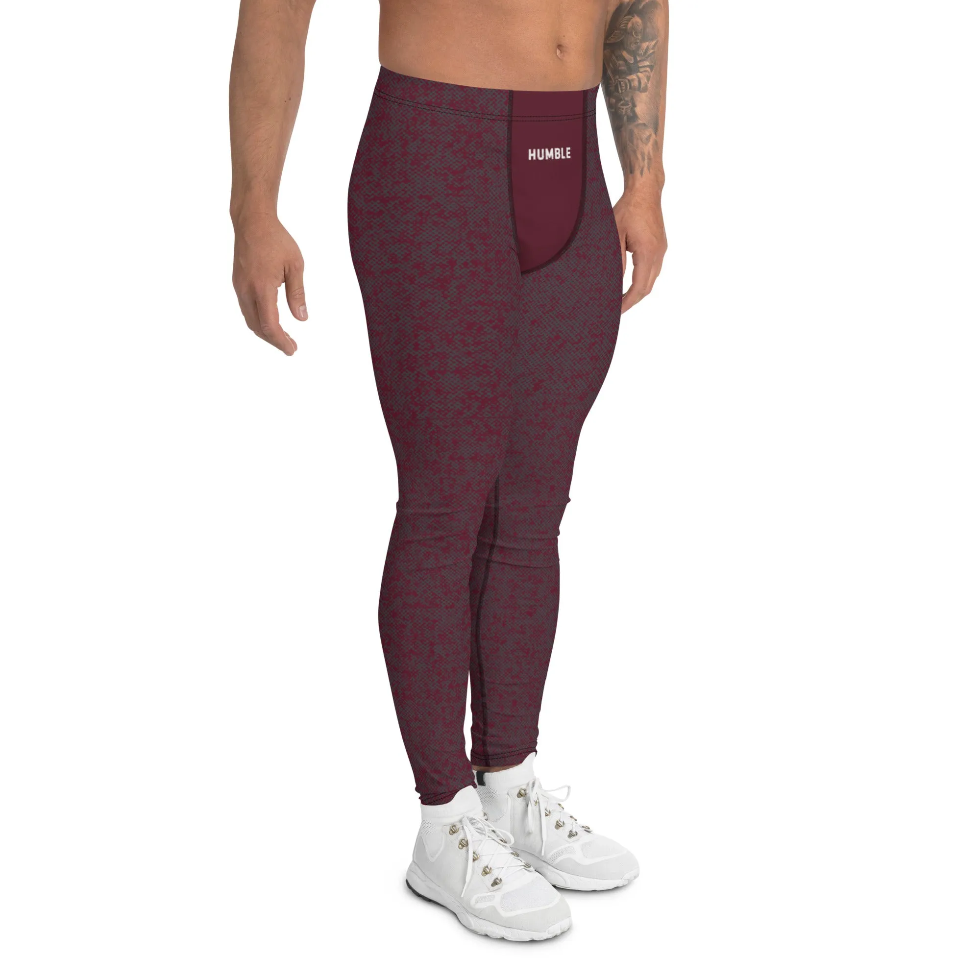 Humble Sportswear™ Men's Pattens Red Performance Leggings