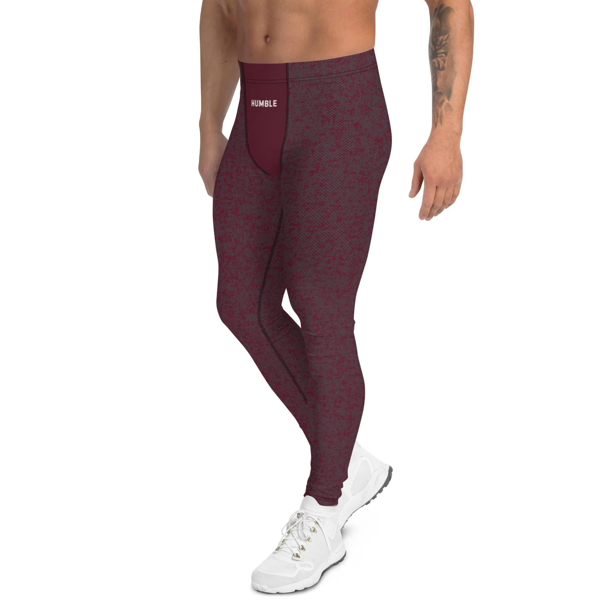 Humble Sportswear™ Men's Pattens Red Performance Leggings