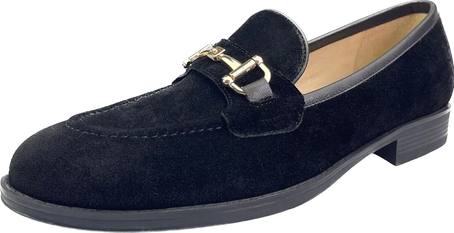 Justar Men's Genuine Leather Casual Dress Shoes Slip-On Bussiness Shoes Formal Penny Loafers for Men Tuxedo Shoes
