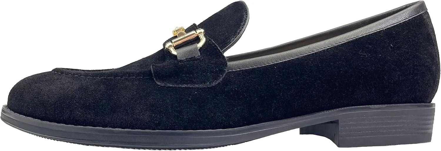 Justar Men's Genuine Leather Casual Dress Shoes Slip-On Bussiness Shoes Formal Penny Loafers for Men Tuxedo Shoes