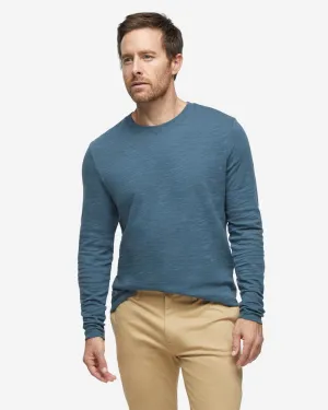 Long Sleeve Slub Crew Neck - Dark Slate