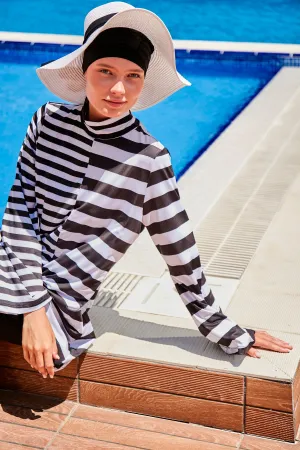 Lycra Black Burkini Modest Swimwear 1951