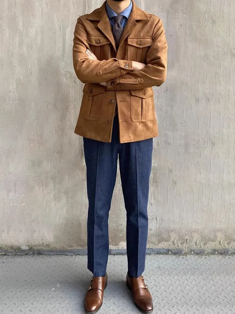 Mens Multi-pocket Functional Casual Jacket