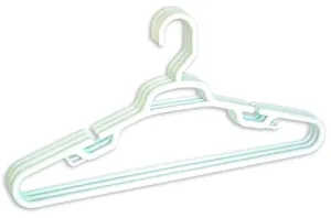 Merrick Giant Hanger - 12 Pieces - White Plastic Hangers (White) (19" wide)